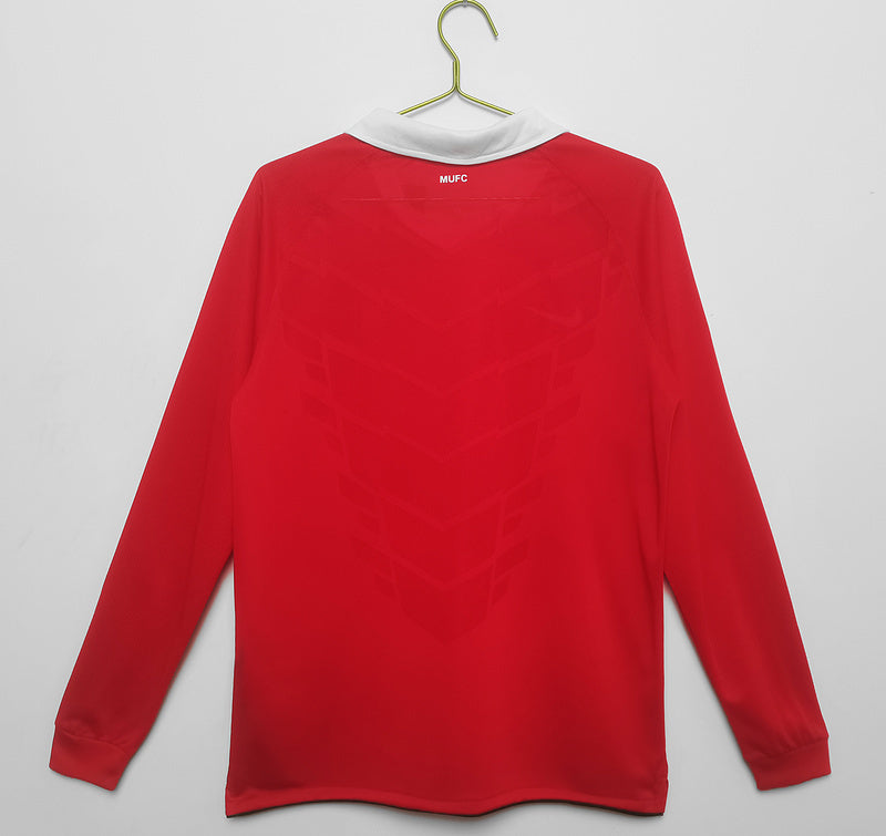 Retro Manchester United 10/11 Långärmad Hemmatröja