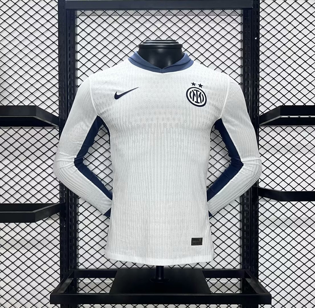 Inter Milan 24/25 Bortatröja Långärmad Spelarversion
